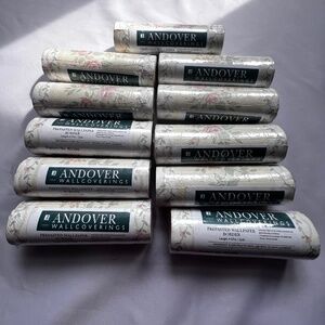 Lot of 11 Andover Wallcoverings Pre-Pasted Wallpaper Border Floral Pattern B3368